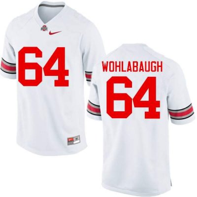 NCAA Ohio State Buckeyes Men's #64 Jack Wohlabaugh White Nike Football College Jersey WEU0845OH